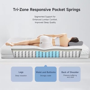 <span class=keywords><strong>Matelas</strong></span> de lit en mousse de latex haute densité confortable avec massage 3 zones, pliable et compressible, fabricant de meubles pour la maison - Product Image 4