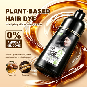 Mokeru 0% Ammoniak Silikon Professionelle Sichere Farbige Dauerhafte Haarfarbe 2.0 Naturschwarz 400ml <span class=keywords><strong>PPD</strong></span>-frei, Keine Flecken, Keine Allergie - Product Image 5