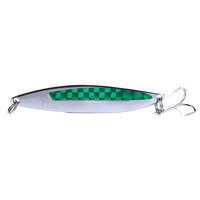NOUVEAU NEWMAJOR Leurre Cuillère Métallique en Aluminium 8,8 cm 21g pour Pêche en Mer, Hameçon Triple pour Bar, Lancer Longue Distance