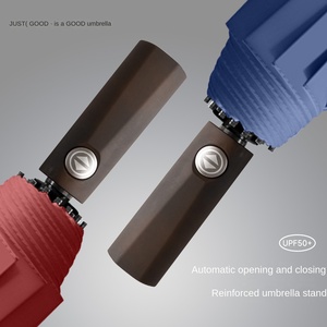 12-bone Double Keel Three-fold <b>Automatic</b> Folding Black Glue Sunscreen Rain Dual-use Sunshade Manufacturers Spot Printing - Product Image 2