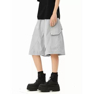 Shorts cargo personnalisés, nouvelle mode estivale, tissu en coton, style décontracté, pantalon court décontracté, bermudas unis, shorts pour hommes - Product Image 1