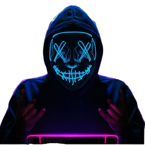 Hot bán Halloween LED Light-up mặt nạ đáng sợ hét lên lễ hội cosplay với 3 chế độ chiếu sáng cho trang trí bên - Product Image 1