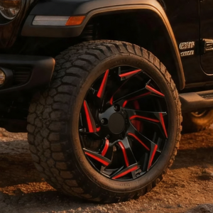Jantes forgées tout-terrain <span class=keywords><strong>noir</strong></span> brillant 17-23 pouces 5x127 à profil profond pour Jeep Wrangler <span class=keywords><strong>4x4</strong></span> SUV Luxe Premium - Product Image 4