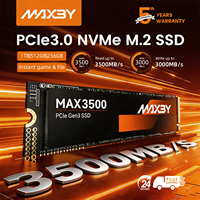 قرص صلب MAXBY M1 بسعة 512 جيجابايت PCIe 3.0 X4 NVMe SSD بسرعة قراءة 3500 ميجابايت/ثانية وسعة تخزين 550 تيرابايت لتعزيز أداء أجهزة الكمبيوتر المخصصة للألعاب