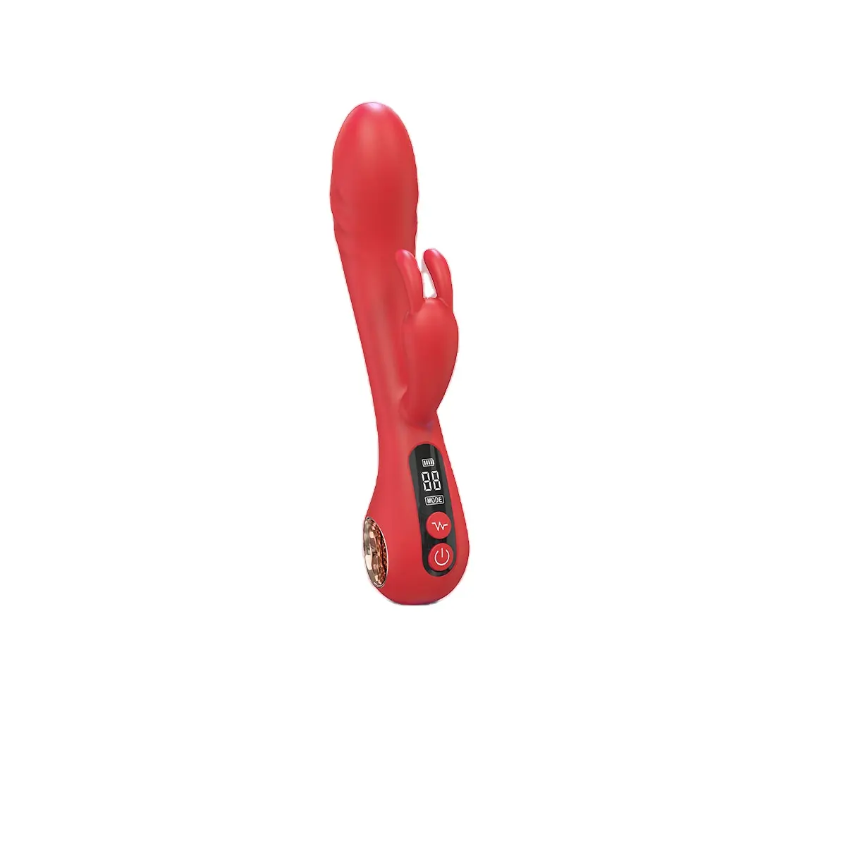 Grosir mainan seks untuk wanita vibrator kelinci dual vibrator LCD mainan seks wanita genggam G Spot pemijat vagina klitoris