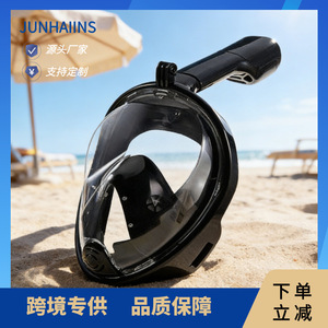 Junhainese Full Face Snorkel Mask One Window Anti Fog Wide Vision Diving Equipment For Adults - Product Image 5