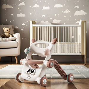 Andador para Bebés con Múltiples Ajustes, Andador <span class=keywords><strong>de</strong></span> Cuatro Ruedas con Luces y Música, Antivuelco, para Bebés <span class=keywords><strong>de</strong></span> 0 a 4 Años - Product Image 3