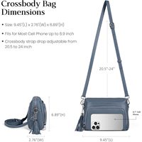 Sacs à main à bandoulière légers en cuir véritable pour femmes petits sacs à bandoulière pour femmes de style bohème avec blocage RFID intégré