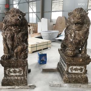 Decoración de jardín grande al aire libre piedra <span class=keywords><strong>Animal</strong></span> tallado a mano mármol León estatuas <span class=keywords><strong>precio</strong></span> - Product Image 6