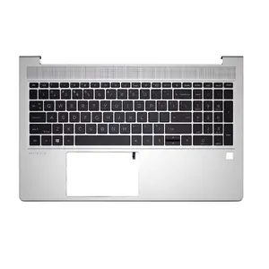 ארה""ב בריטניה משענת כף יד למחשב נייד עבור HP Probook 450 G8 G9 455R 15 G4 G5 כיסוי עליון למחשב נייד משענת כף יד עם מקלדת 450 G8 G9 כיסוי מחשב נייד C