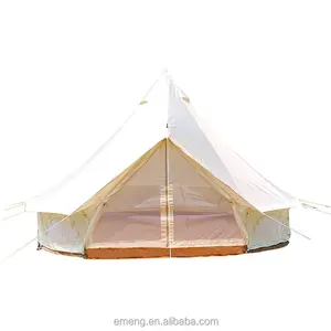 Tenda Glamping impermeabile turistica all'aperto di 4 stagioni di lusso 3M 4M 5M 6M tenda Oxford in cotone tela tenda da campeggio con campana di yurta mongola