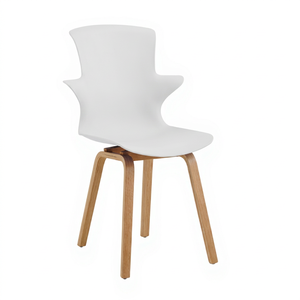 USA DELIVERY PRICE Modern Plastic <b>Stackable</b> <b>Dining</b> <b>Chair</b> Wing Design Backrest Bentwood Legs 3-Year Warranty Commercial Use Hotel - Product Image 1
