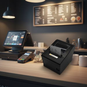 Impresora Térmica de Recibos y Códigos de Barras de 80 mm, Impresora de Facturas Inalámbrica con Bluetooth y WiFi, con Cajón de Dinero - Product Image 1