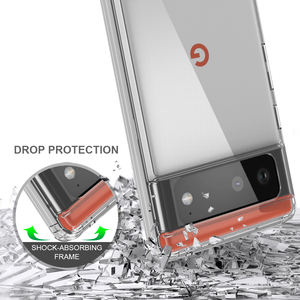Hot New Transparent 2-en-1 Hybrid Mobile Phone Case pour Google <span class=keywords><strong>Pixel</strong></span> 6 Dual Protection Cellphone Cover - Product Image 2