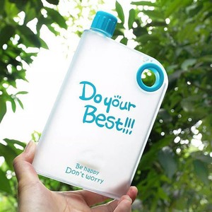 A5 <b>Notebook</b> Water Bottle Set Plastic <b>Square</b> Portable Covered Promotional Drinkware 175g - Product Image 5