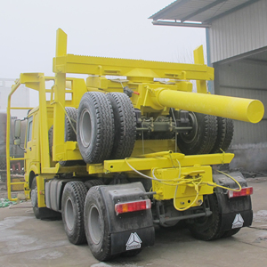 2 оси полный прицеп древесины бревен, транспорт грузовик с прицепом в Западной Африке - Product Image 4