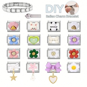 Italian DIY Module Dream Stitching <b>Bracelet</b> Accessory Creative Fashion Charm Jewelry Patch for Cross-Border Jewelry Design - Product Image 5