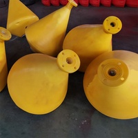 Bouée de plage d'avertissement de marqueur de navigation de lumière solaire flottante remplie de mousse plastique avec lumière