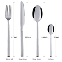Ensemble de couverts en acier inoxydable OEM/ODM Dingyong Factory, design moderne, haute qualité, couteau à steak, fourchette, écologique, pour hôtels et restaurants