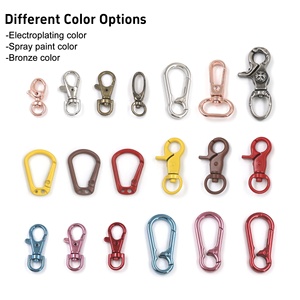 Chất lượng cao Hợp kim kẽm xoay Carabiner dây buộc xoay kích hoạt móc Clasp Móc Chìa Khóa Clasp Nickel màu Snap móc cho <span class=keywords><strong>Keychain</strong></span> - Product Image 4