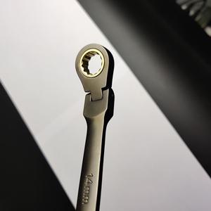 Llave de Trinquete Ajustable de Doble Cabeza Extendida de 8-19 mm, Material CRV, Níquel Negro, Herramientas de Ferretería - Product Image 2