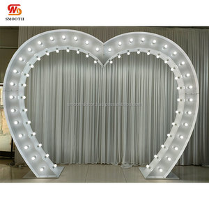 SMOOTH New Innovative Geometric Rectangular <b>Wedding</b> Backdrop Stainless Steel Mirror Design Gold/Silver Detachable LED <b>Lighting</b> - Product Image 1