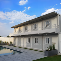 Casa Contenedor Modular Prefabricada Solar de 40 pies, Rectangular, para Hotel/Villa, con Panel Sándwich, Diseño Moderno y Transpirable
