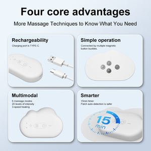 Masaje de pulso electrónico personalizado unidad TENS alivio del dolor menstrual vibración calefacción masajeador productos de masaje ISO CE/510K - Product Image 3