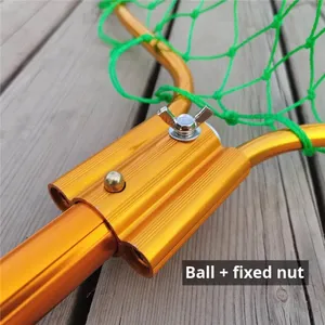 60 #   70 #   Épuisette de pêche en alliage d'aluminium à mailles larges et fines, avec manche télescopique en alliage d'aluminium, noire, pour la pêche à la <span class=keywords><strong>carpe</strong></span> et au gros gibier - Product Image 6