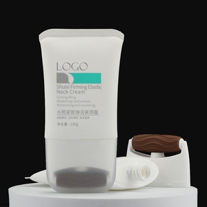 Tube cosmétique en plastique souple 120g personnalisé avec logo, tête de brosse à rouleau, capuchon à vis transparent, emballage vide pour nettoyant visage BB, vente en gros - Product Image 3