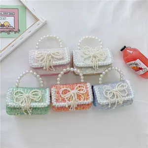 New Fashionable Princess Bag for Girls Cute Glitter Hard Shell Diagonal Cross Change Bag with Matching Clothing for Children