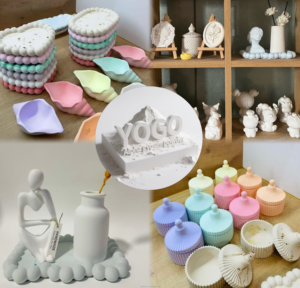 ผงหล่อแบบเจสโมไนต์เป็นมิตรต่อสิ่งแวดล้อมสำหรับงานฝีมือยิปซั่มแบบ DIY แห้งเร็ว6-20นาที - Product Image 4