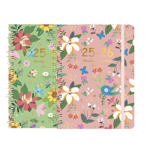 Carnet de notes à plan hebdomadaire A5 personnalisé avec sangle et bobine Cross-Border 2025 Schedule Paper Cover New Customizable Notebook - Product Image 5