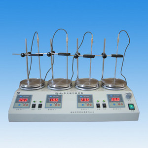 Agitador Magnético de Cuatro Posiciones Hj-4a con Pantalla Digital, Temperatura Constante, Múltiples Cabezales, para Uso en Laboratorio - Product Image 1