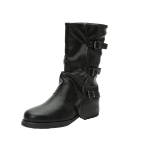 2025 Offre Spéciale pliable manchette <span class=keywords><strong>Western</strong></span> <span class=keywords><strong>bottes</strong></span> femmes talon épais Slouch empilé mollet cavalier en gros - Product Image 6