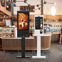 Terminal de paiement automatique Windows 11 pour l'épicerie, Intel i5, écran tactile portrait 21,5 pouces avec lecteur QR pour programme de fidélité en magasin