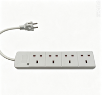 Multiprise avec prise Schuko et 4 prises UK