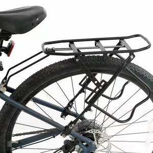 Portaequipajes trasero de aluminio y acero para bicicleta, soporte de superficie duradero negro para bicicleta de montaña, portaequipajes, accesorio para pasajeros 102 - Product Image 2