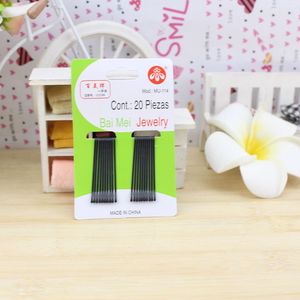 Barrettes à cheveux noires Bai Mei Jewelry, 5,5 cm, petites barrettes rondes en acier pour maquillage et coiffure de fête - Product Image 2