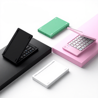 Keyboard Nirkabel Lipat Ultra Tipis Baru yang Dapat Diisi Ulang untuk Ponsel, Tablet & Laptop, Multi-perangkat