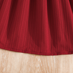 Vestido Floral Rojo para Niñas de 2 a 8 Años, Elegante, para Fiestas de Verano, con Lazo y Botones, Diseño Floral, Largo hasta la Rodilla, Sin Mangas, para Moda Infantil - Product Image 6