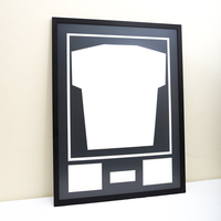 Offre Spéciale Moderne Personnalisé Noir Support Mural En Aluminium Affichage Maillot Cadre Pour Baseball Basket-Ball Football