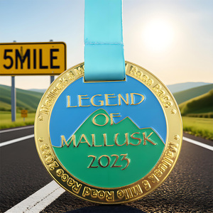 Các Nhà Sản Xuất Tùy Chỉnh Giá Rẻ Kim Loại Kẽm Hợp Kim Giải Thưởng Quà Tặng Thể Thao Marathon Race Chạy Chạy Huy Chương Với Ribbon - Product Image 4