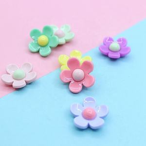 Cabochons en résine à dos plat motif fleur du Japon et de Corée du Sud pour la fabrication de bijoux DIY, pinces à cheveux pour enfants, colle crème, matériel artisanal - Product Image 1
