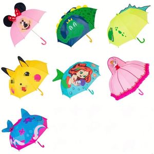 Parapluie pour enfants mignon avec design de sécurité, parapluie manuel imperméable pour l'école, cadeau promotionnel avec logo personnalisé - Product Image 4