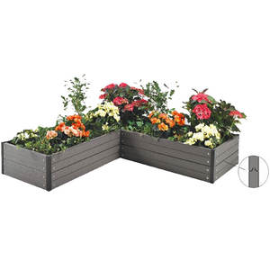 Décoration Jardin En Gros En Bois PVC Plastique Jardinières <span class=keywords><strong>Lit</strong></span> <span class=keywords><strong>Extérieur</strong></span> Fenêtre Plantation Boîtes À Fleurs - Product Image 3