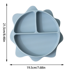 Ensemble d'assiettes à ventouse en silicone sans BPA avec bol et cuillère, antidérapant, résistant à la chaleur, design amusant pour l'alimentation des nourrissons (0-12 mois) - Product Image 5