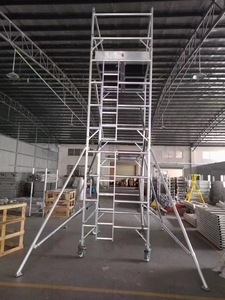 Chất lượng cao nhôm di động giàn giáo bán hàng đôi Chiều rộng leo lên thang nhôm giàn giáo tháp - Product Image 5