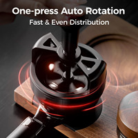 Outil de distribution WDT pour expresso 58 mm, 14 aiguilles de 0,25 mm, rotation automatique à une pression, agitateur à base magnétique 10 points, profondeur réglable