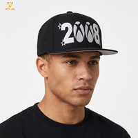 Op maat gemaakte Oxford Dobby 6-panel gestructureerde snapback baseballcap met 2-kleurige borduring op de klep, grijs & marineblauw, stippenpatroon.